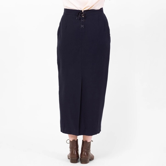 Ralph Lauren Dresses & Skirts - Ralph Lauren Navy Wool Midi Sailor Skirt